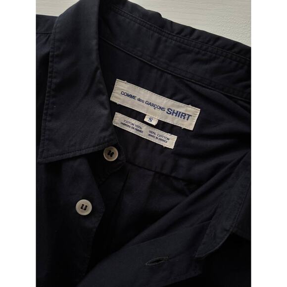 Comme des Garcons SHIRT Boxy Navy Cotton Shirt - Picture 4 of 5